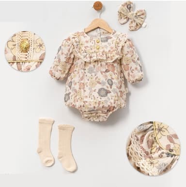 Set 3 pièces bébé fille  - Image 1