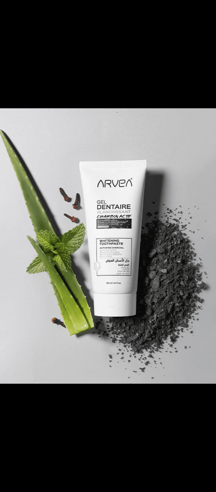 Gel dentaire charbon actif