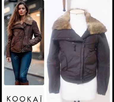 Veste sublime de la marque française Kookaï avec un vrai lapin  - Image 2