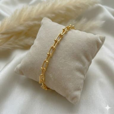 Bracelet chaîne doré à fermeture En acier inoxydable - Image 3