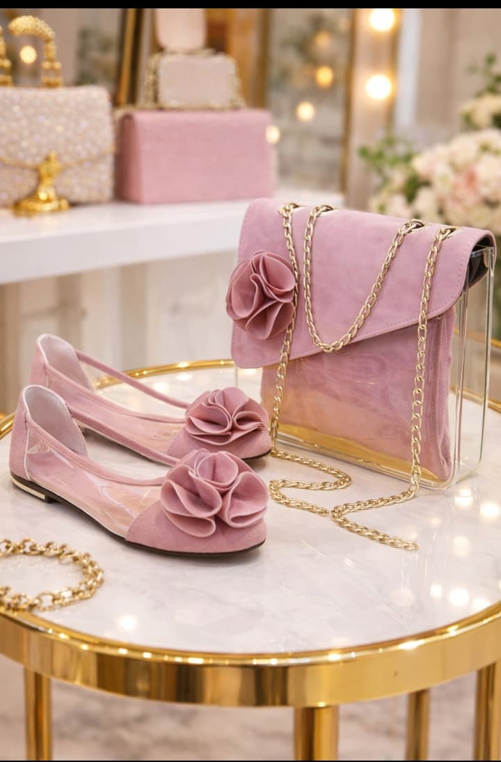 Balerine transparente et sac