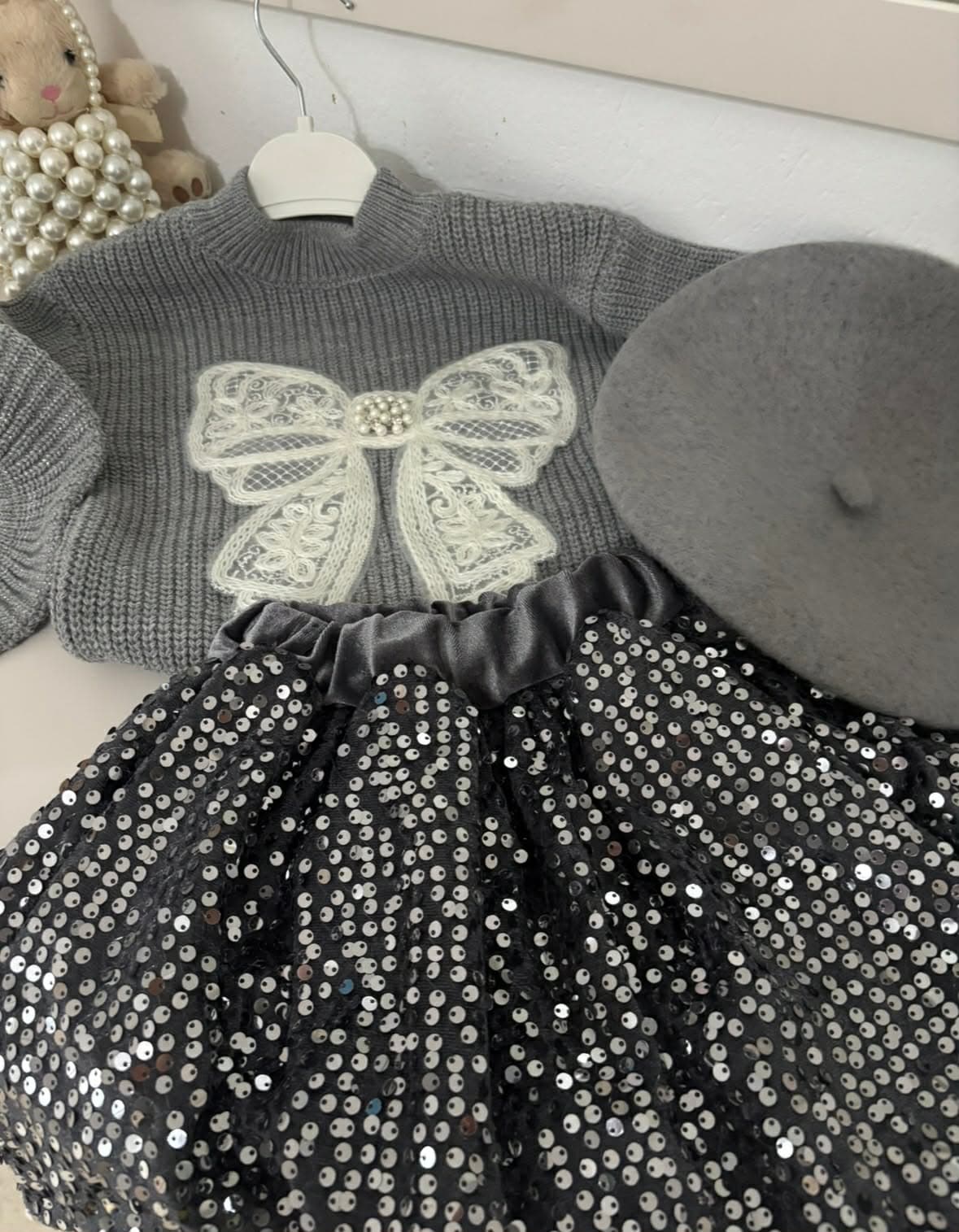 Ensemble fille gris