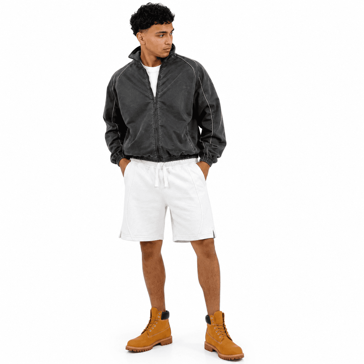 Titre : Short Homme WAVE SHORT White Edition – Coupe Relaxed & Coton Premium