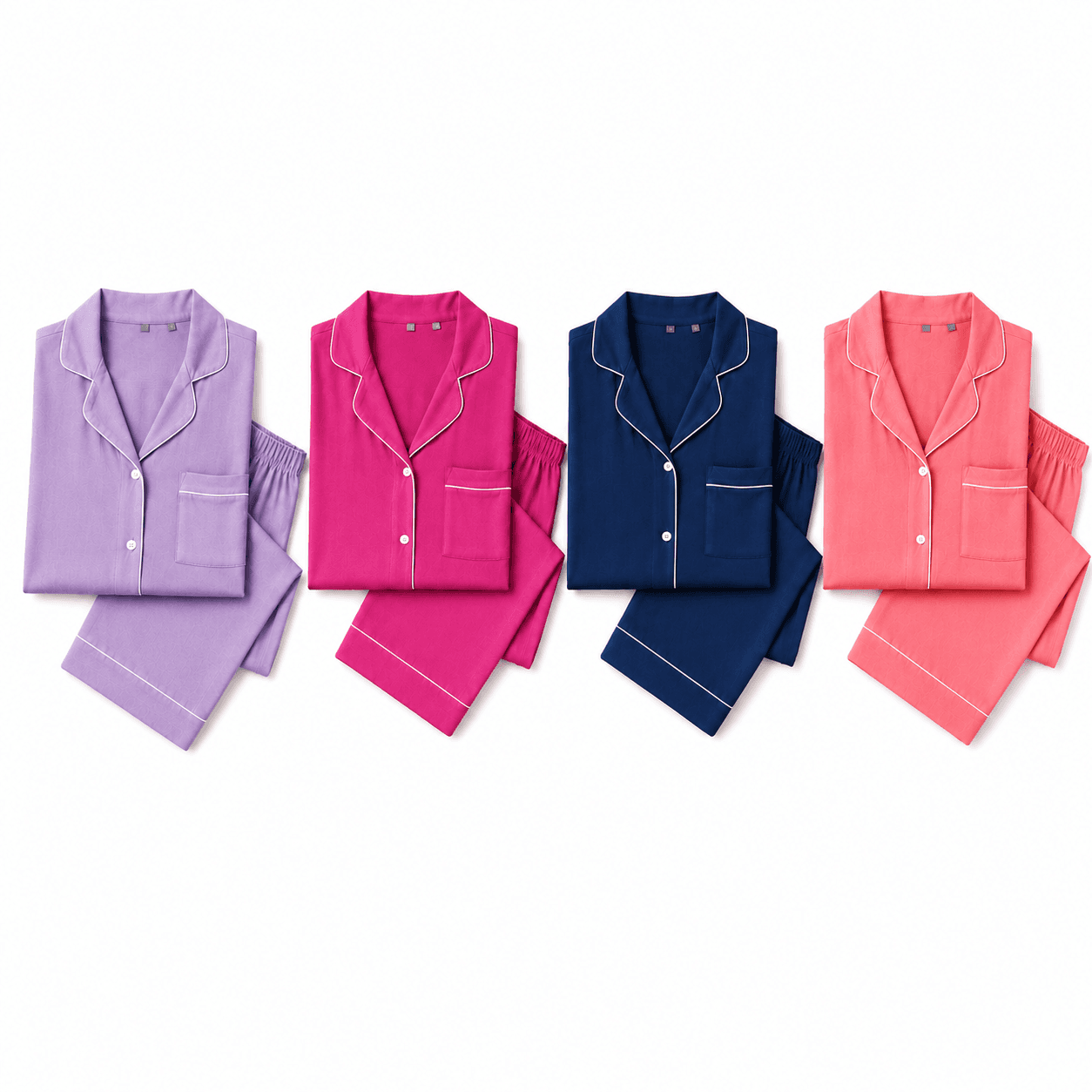 Pyjama Femme 2 Pièces en Viscose Douce – Ensemble de Nuit Confort & Élégance