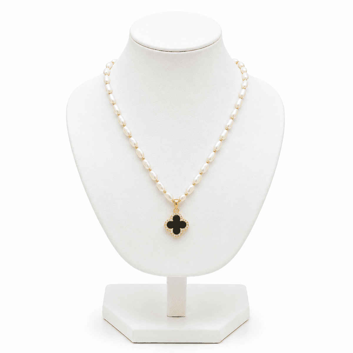 Collier Femme Réversible 2 en 1 Noir & Blanc – Bijou Élégant et Polyvalent