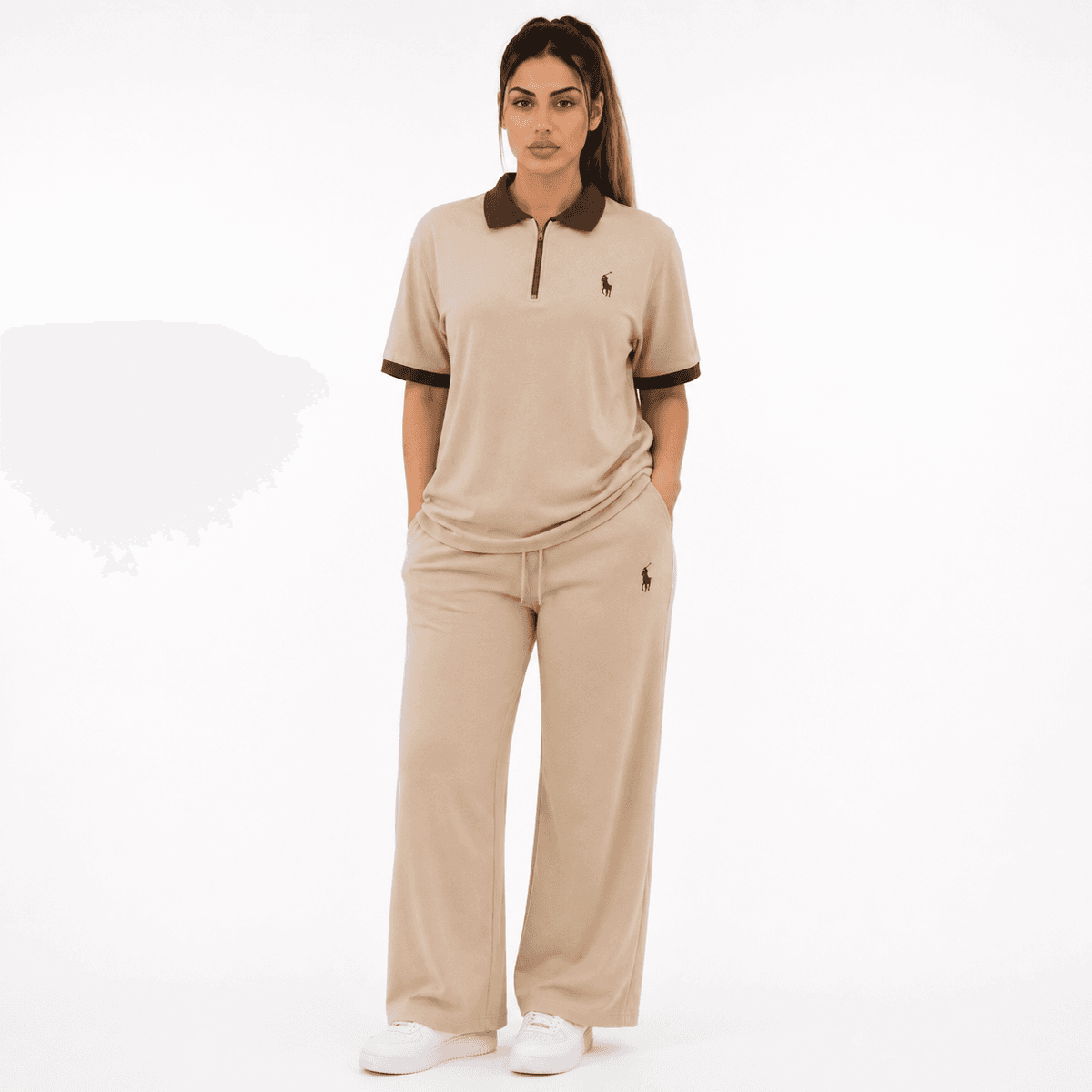 Ensemble Polo DĂ©contractĂ© Femme â Polo Chic & Pantalon Fluide Confortable