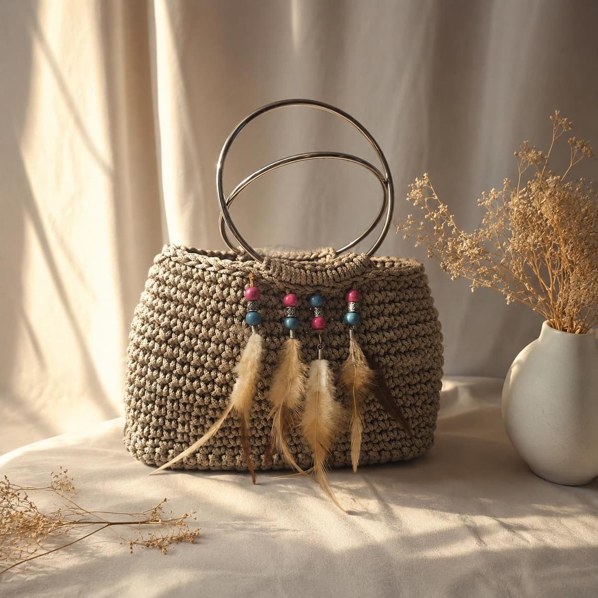 Sac grege en crochet