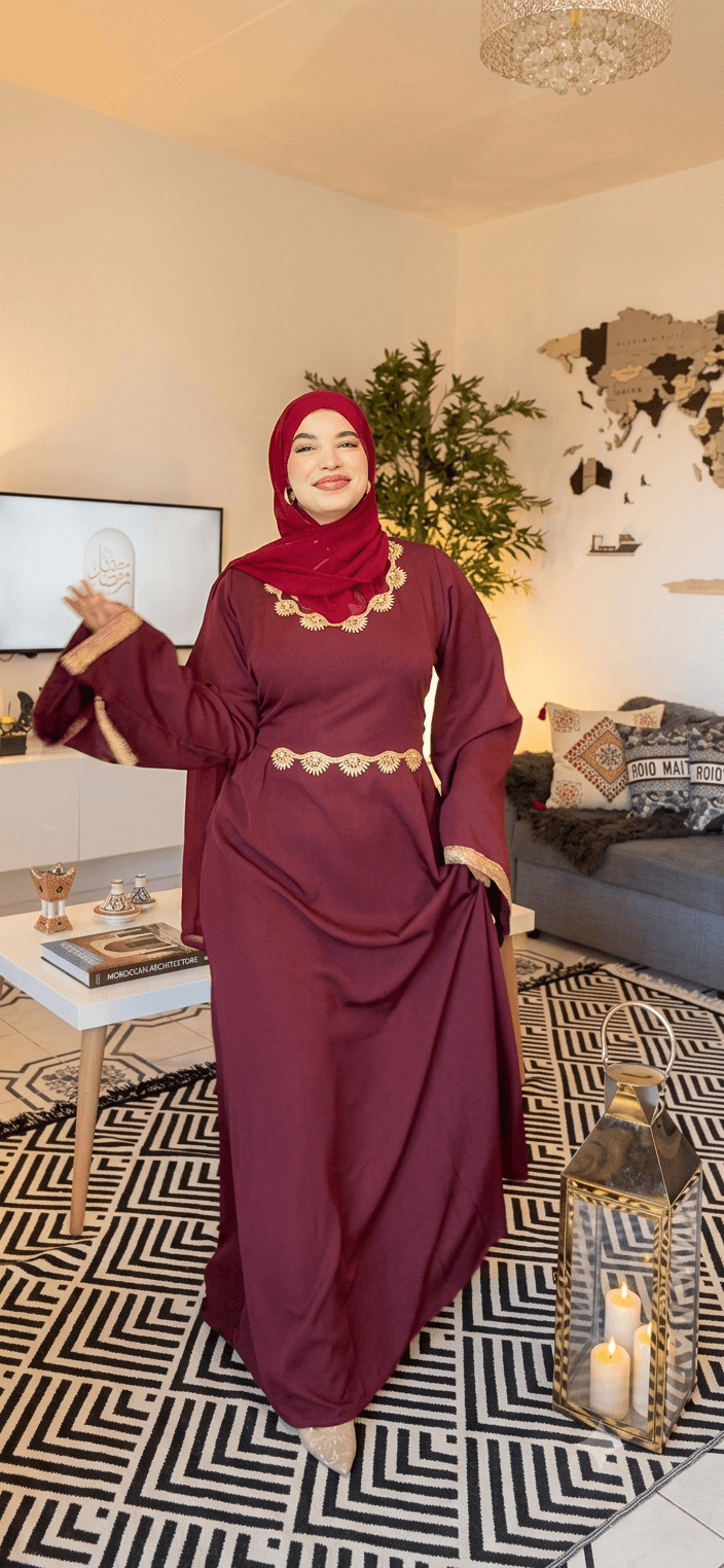 Koftan Femme Noir Profond – Robe Longue Élégante pour Soirées & Cérémonies