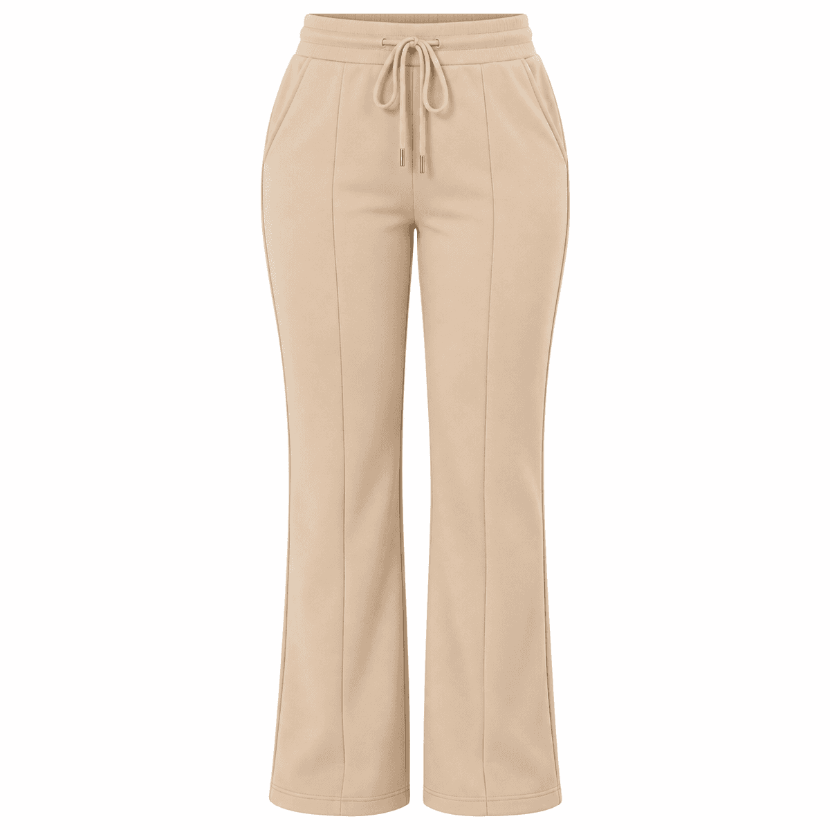 Pantalon Jogging Chic Femme en Molleton – Taille Haute, Coupe Large et Fluide