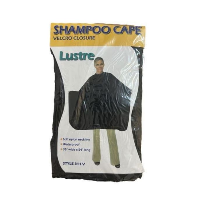 Cape de Shampoing Professionnelle Noire avec Fermeture Velcro – Protection Cheveux et Vêtements