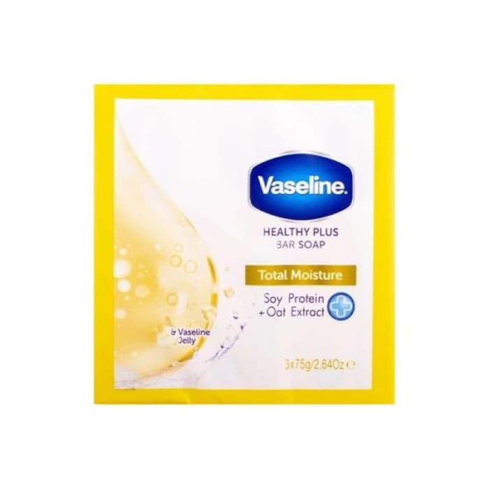 Vaseline Healthy Plus Total Moisture – Pack de 3 Savons Hydratants aux Protéines de Soja & Extrait d’Avoine