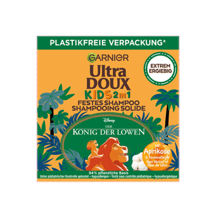 Garnier Ultra Doux Kids Shampooing Solide 2 en 1 Abricot & Fleur de Coton – 60 g