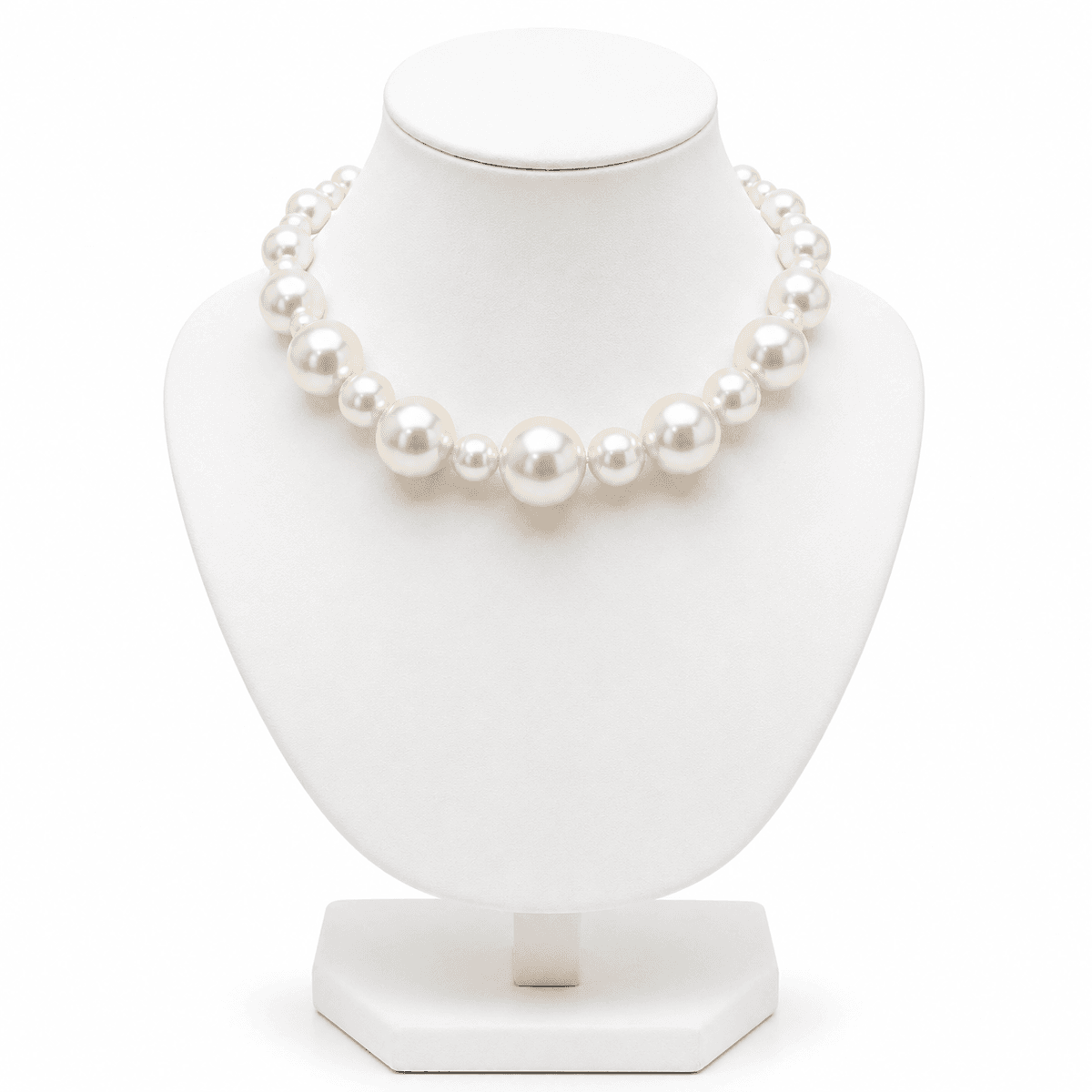 Collier Ras-de-Cou Femme « Perles Irisées » – Choker Chic à Perles Nacrées de Tailles Variées