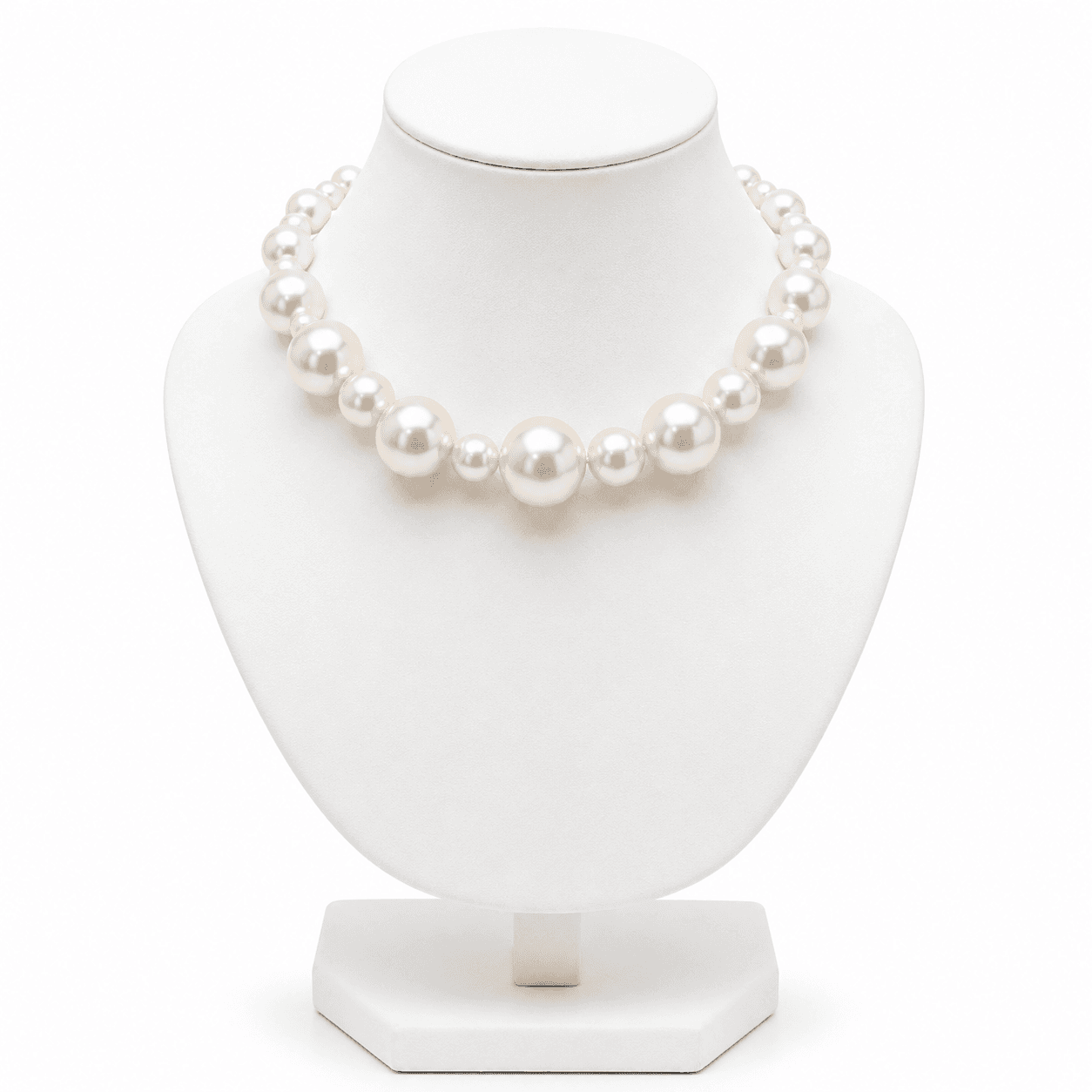 Collier Ras-de-Cou Femme « Perles Irisées » – Choker Chic à Perles Nacrées de Tailles Variées
