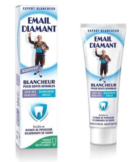 Email Diamant Dentifrice Blancheur Dents Sensibles – Soin des Gencives & Protection de l’Émail – 75 ml