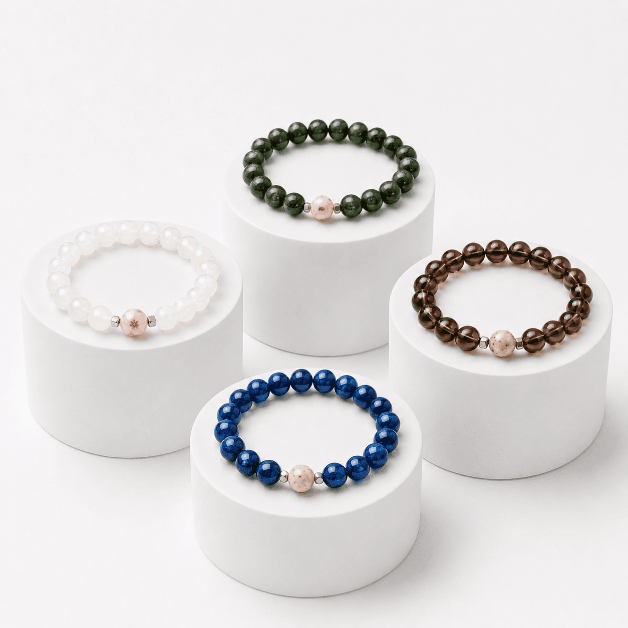 Bracelet en Pierres Naturelles Élastique – Collection Énergie Multi-couleurs pour Femme
