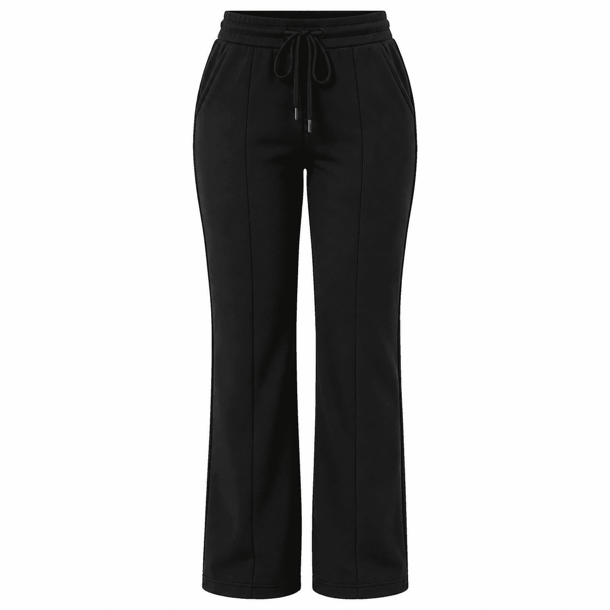 Pantalon Jogging Chic Femme en Molleton – Taille Haute, Coupe Large et Fluide