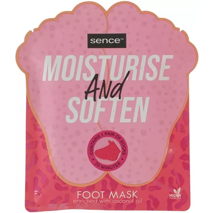 SENCE Masque pour les Pieds Vegan à l’Huile de Coco – Hydratant et Adoucissant – 2 x 20 ml