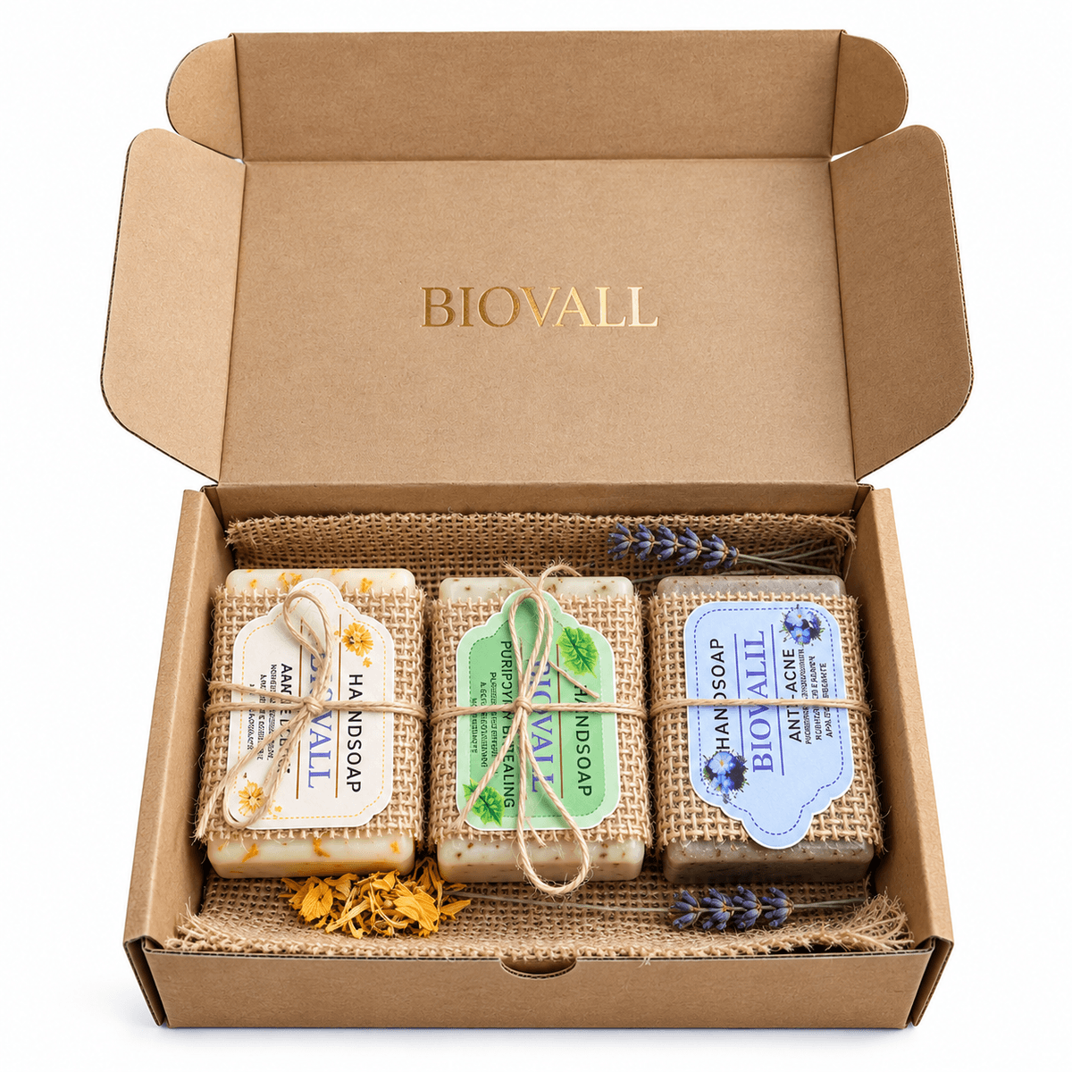 Pack de 3 Savons Artisanaux BIOVALL – Moringa, Nigelle & Oliban | Soin Visage