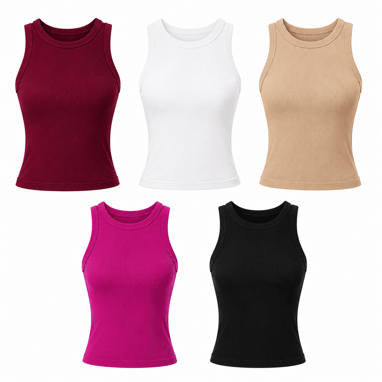 Pack de 5 Débardeurs Femme – Essentiels du Quotidien