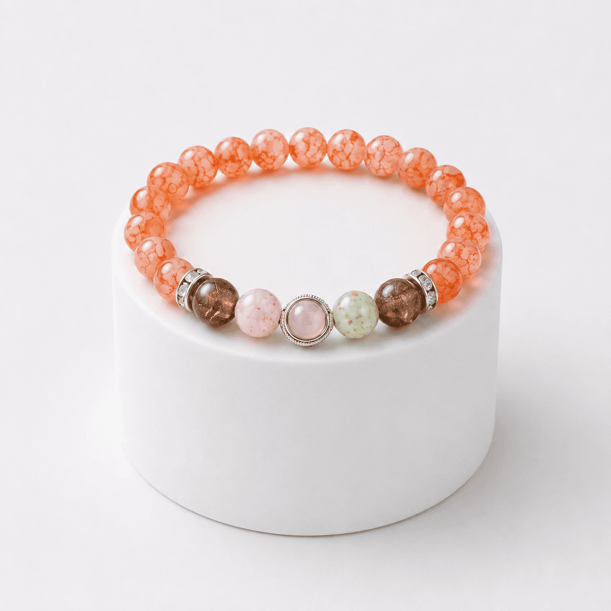 Bracelet Femme Luxury Collection en Pierres Effet Naturel – Bracelet Élastique Chic et Élégant