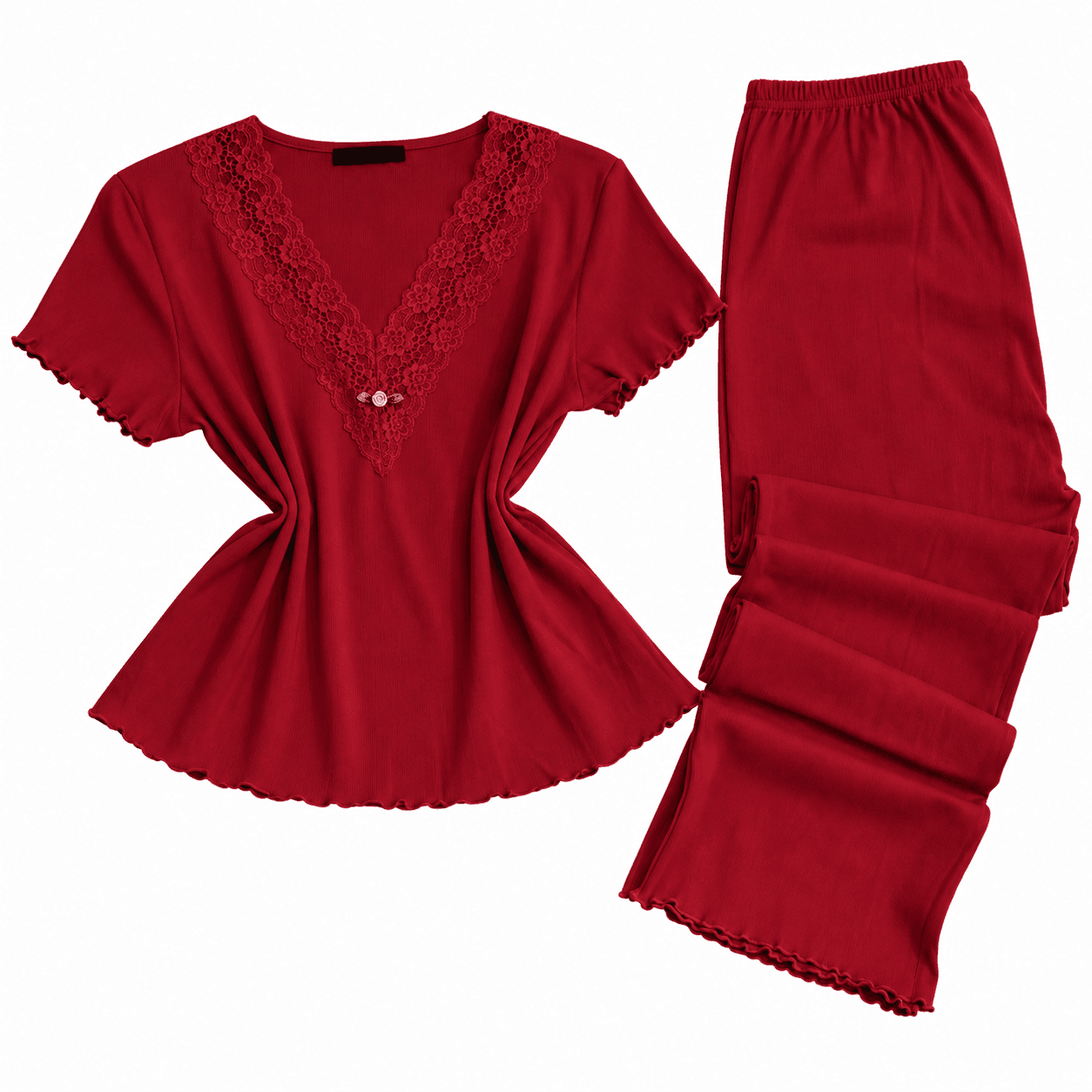 Pyjama Femme 100 % Coton – Ensemble de Nuit Doux et Confortable