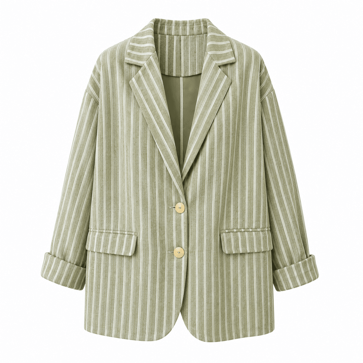 Veste Oversize Rayée en Lin – Style Chic & Décontracté