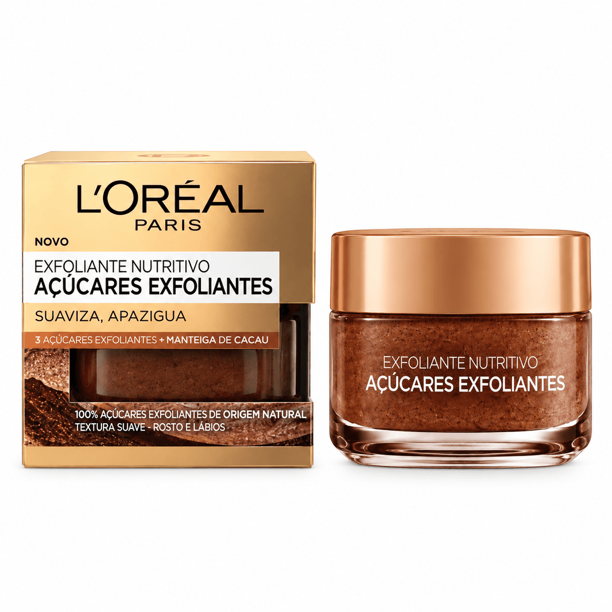 Exfoliant pour Visage - Aux 3 sucres fins & Grains de Café - 50 ml