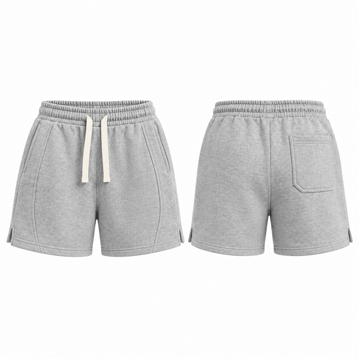 Short Femme WAVE Grey Edition – Short Gris Oversize en Coton, Style Streetwear