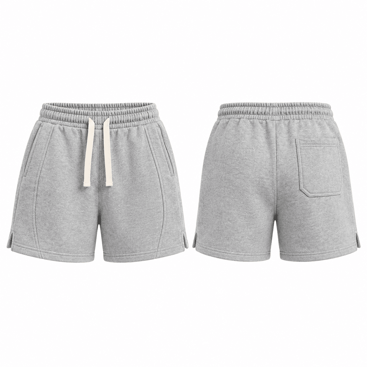 Short Femme WAVE Grey Edition – Short Gris Oversize en Coton, Style Streetwear