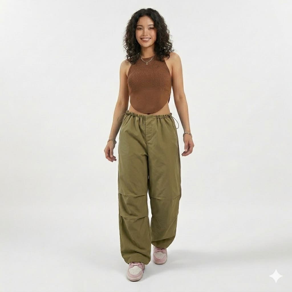 Pantalon Baggy en Tissu Parachute – Style Urbain & Confort Absolu