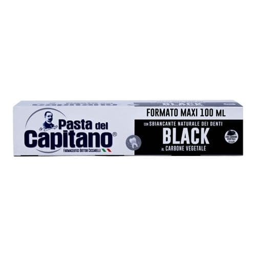 Pasta del Capitano Dentifrice au Charbon Végétal Actif – Blanchissant Dents et Fraîcheur de l’Haleine – 100 ml