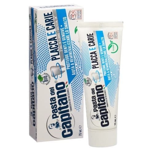 Pasta del Capitano Dentifrice Protection Plaque & Caries â FluorĂ©, Anti-Plaque et Renforcement de lâĂmail â 75 ml