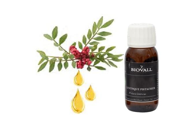 Huile de Lentisque Pistachier BIOVALL 60 ml â Extra Vierge PressĂ©e Ă Froid