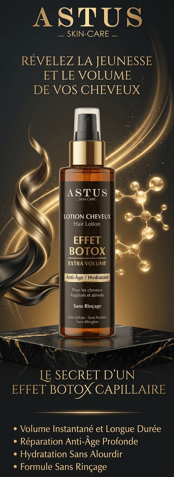 ASTUS LOTION CHEVEUX EFFET BOTOX 150ML
