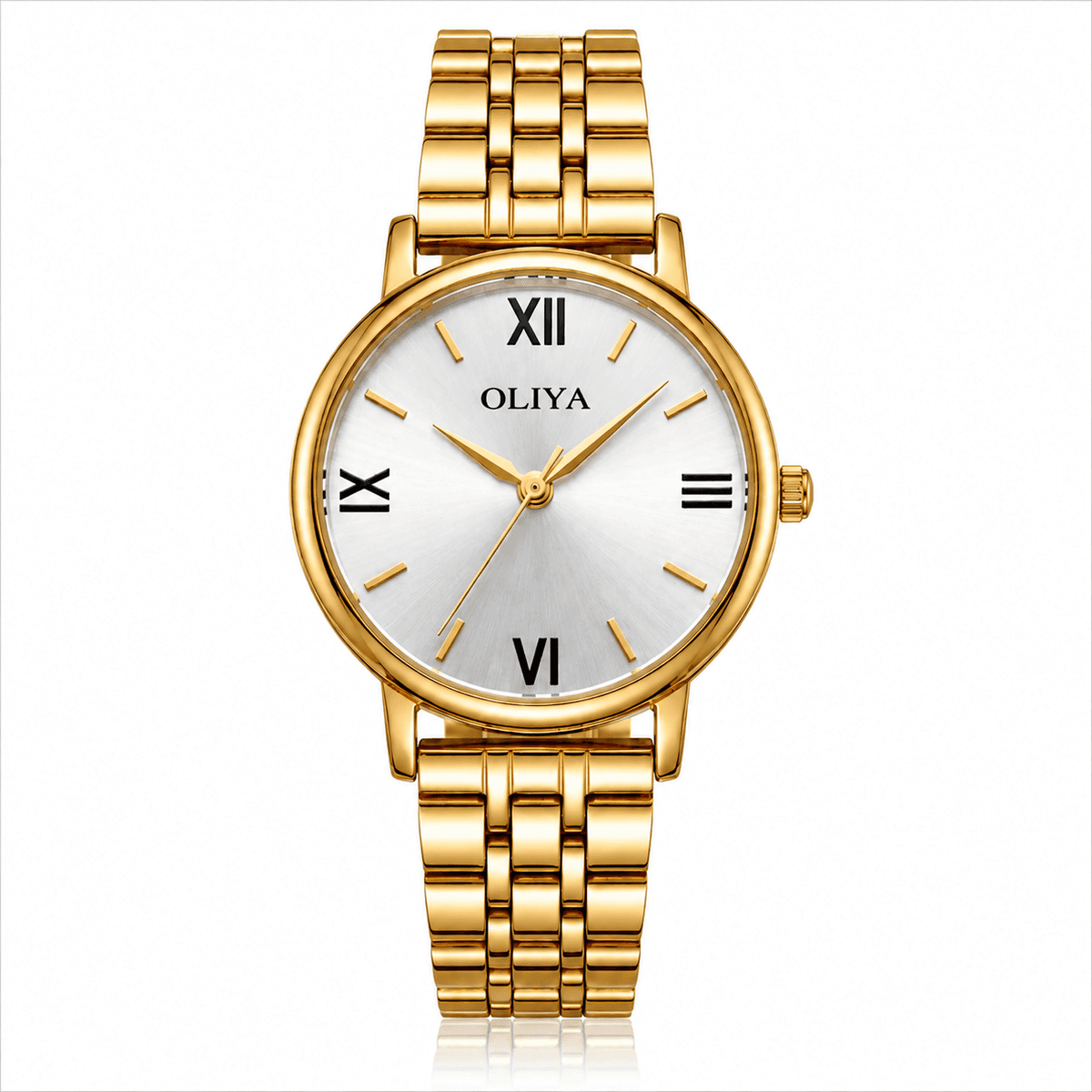 Montre Femme OLIYA Dorée Classique – Bracelet Métallique Élégant