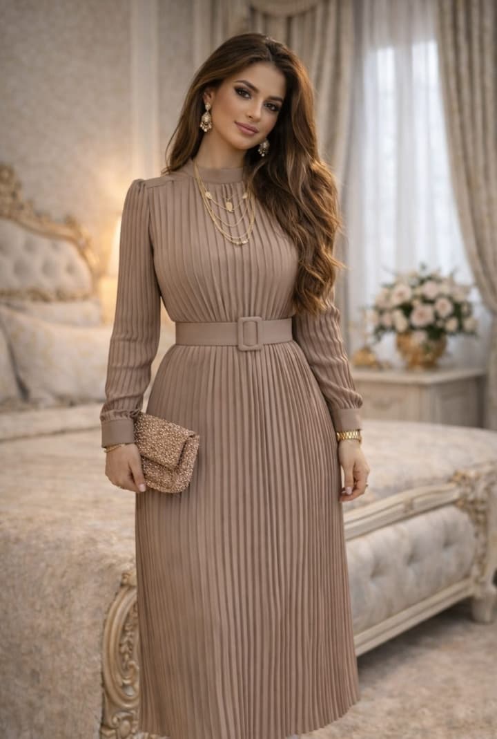 Robe femme plissée