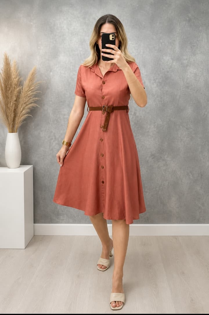 Robe demi manche