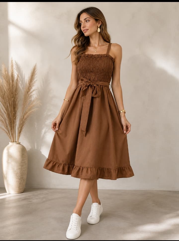 Robe smoke marron