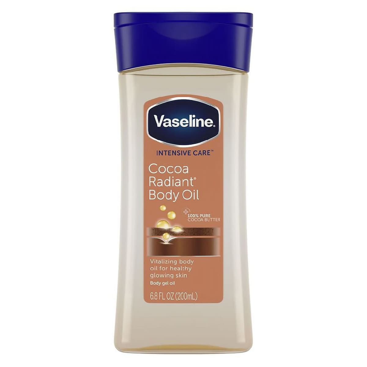Huile-gel corporelle Vaseline Intensive Care Cocoa Radiant - Hydratation intense, éclat naturel, nutrition luxueuse