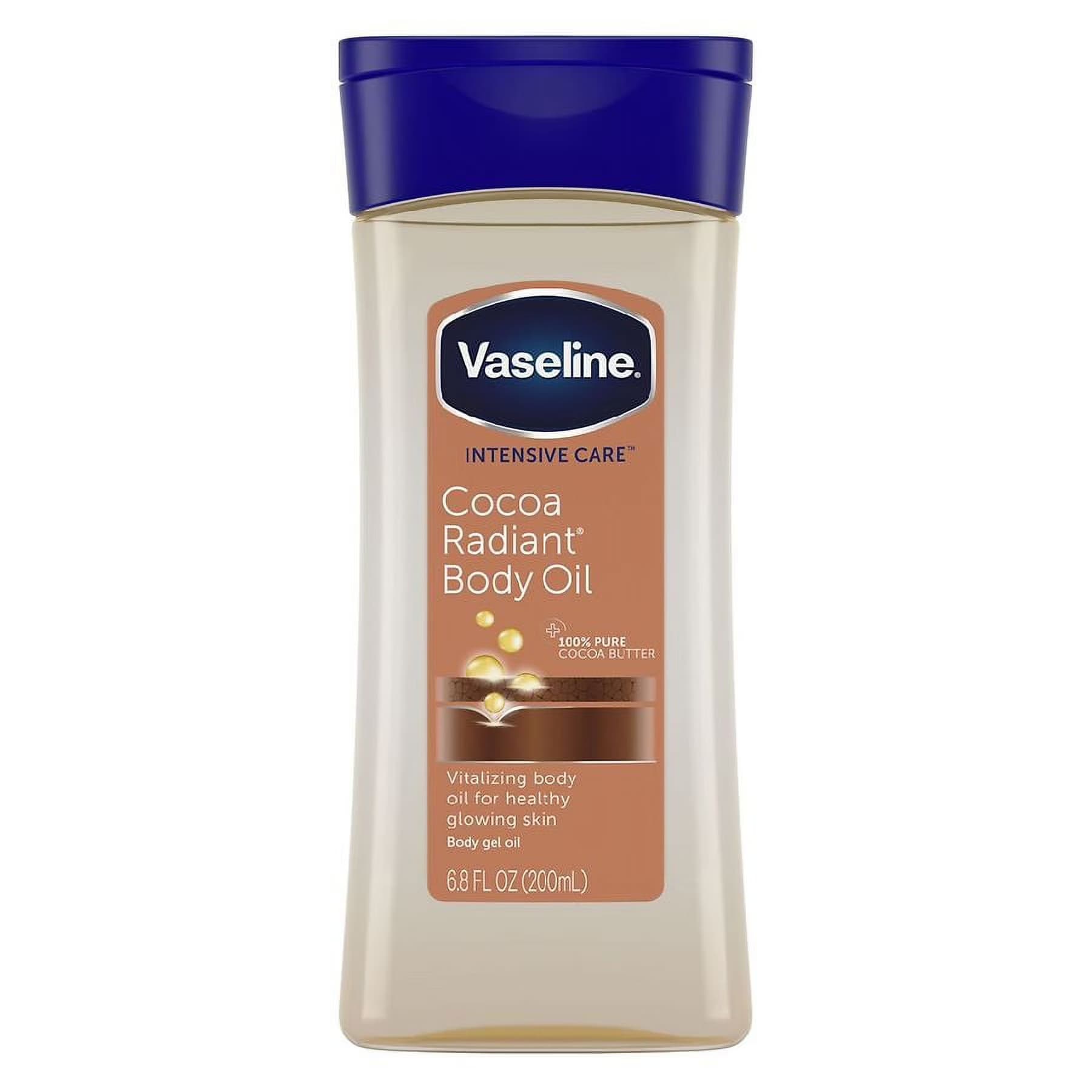 Huile-gel corporelle Vaseline Intensive Care Cocoa Radiant - Hydratation intense, éclat naturel, nutrition luxueuse