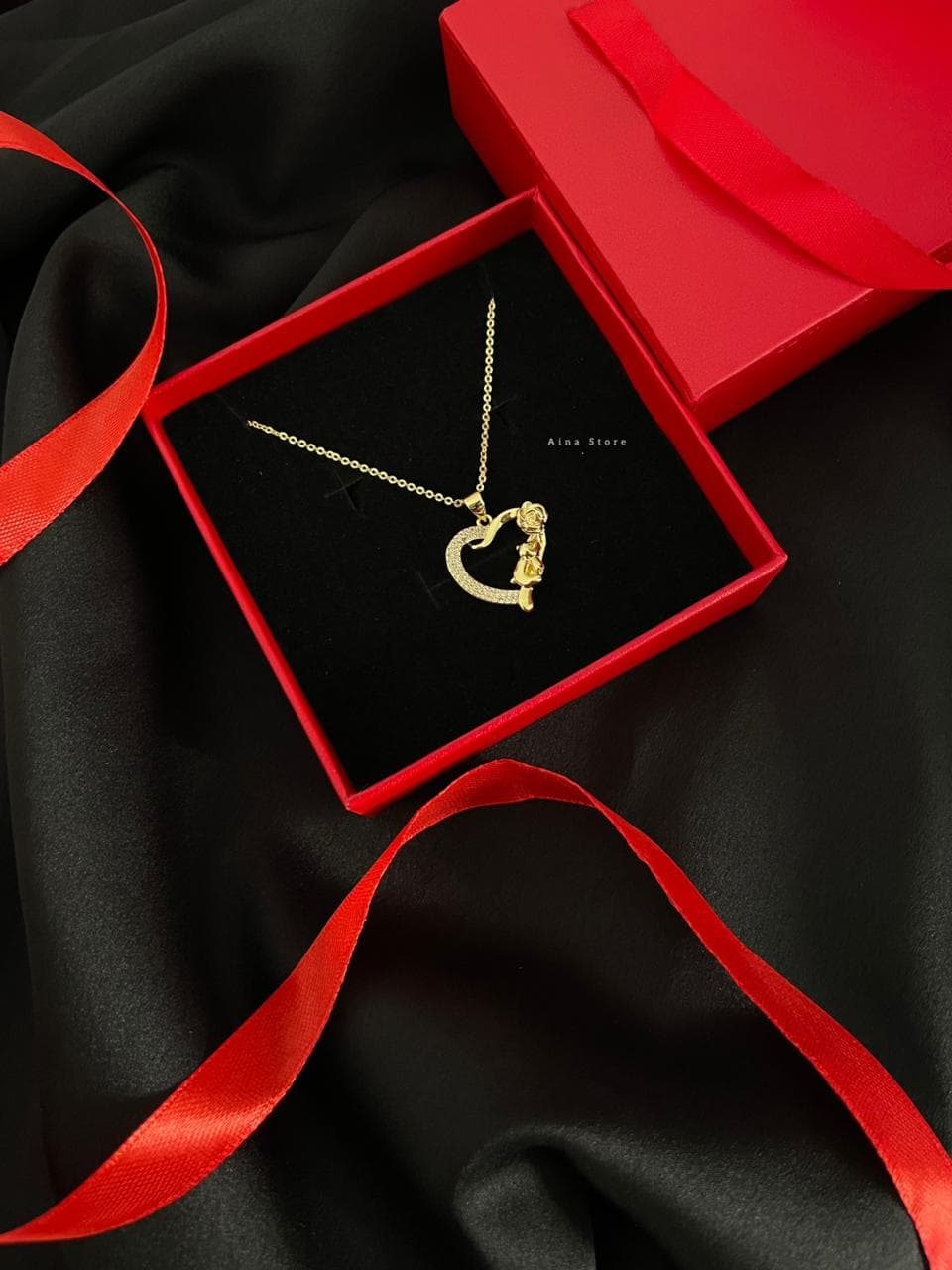 Collier "Cœur de Rose"