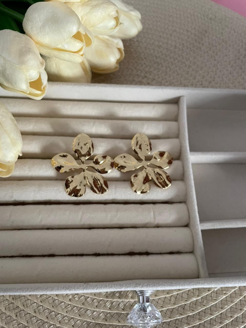 Boucles d'Oreilles "Fleur d'Or"