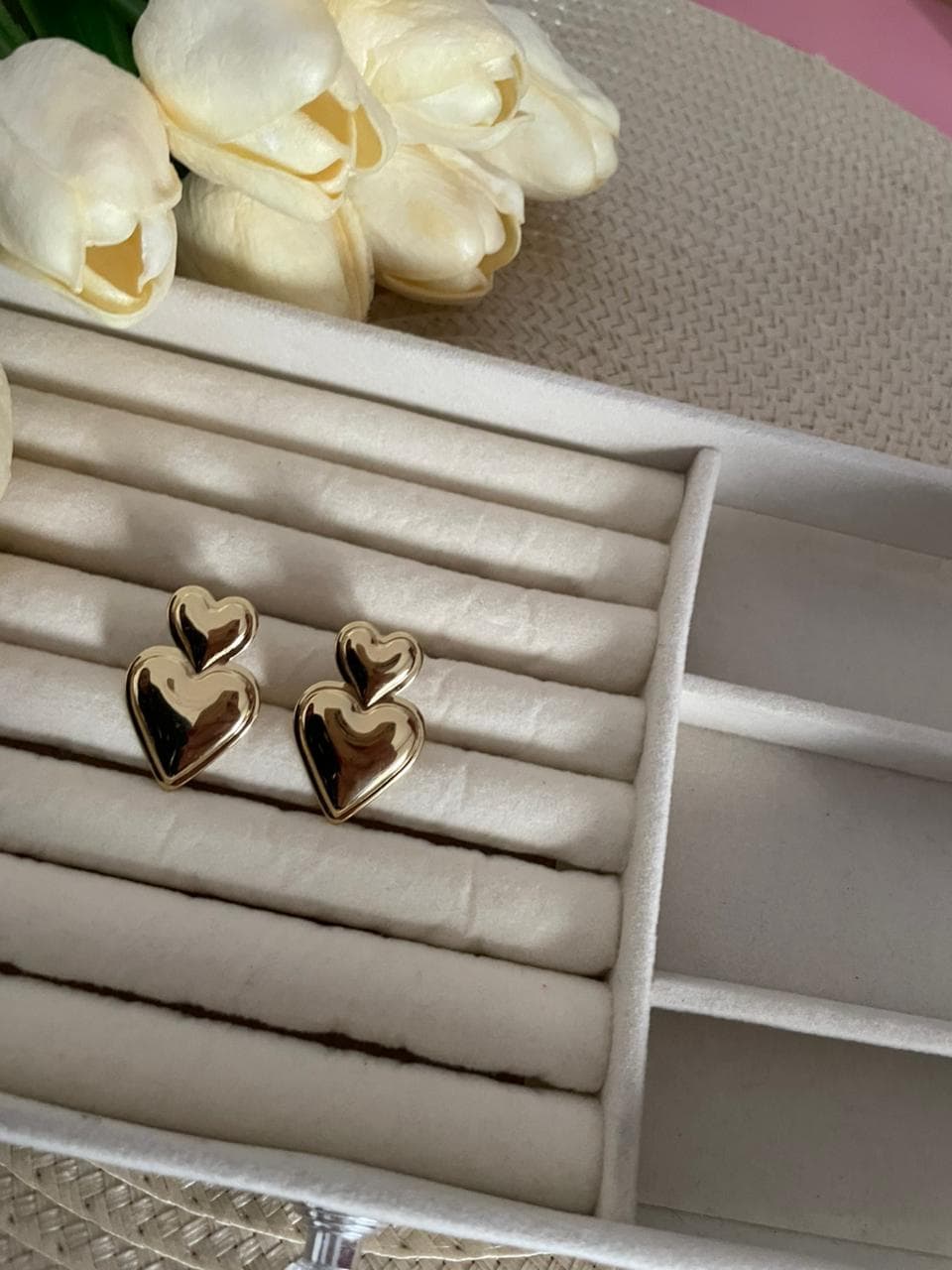 Boucles d'Oreilles "Cœurs Superposés"