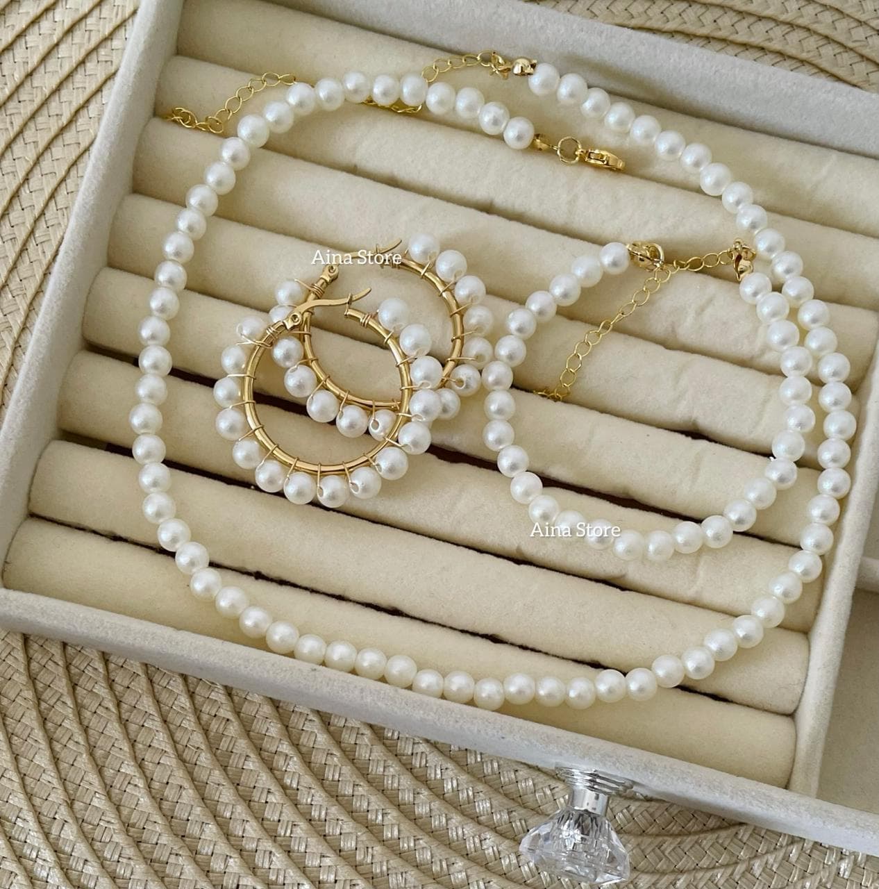 Parure "Intemporelle Nacrée"