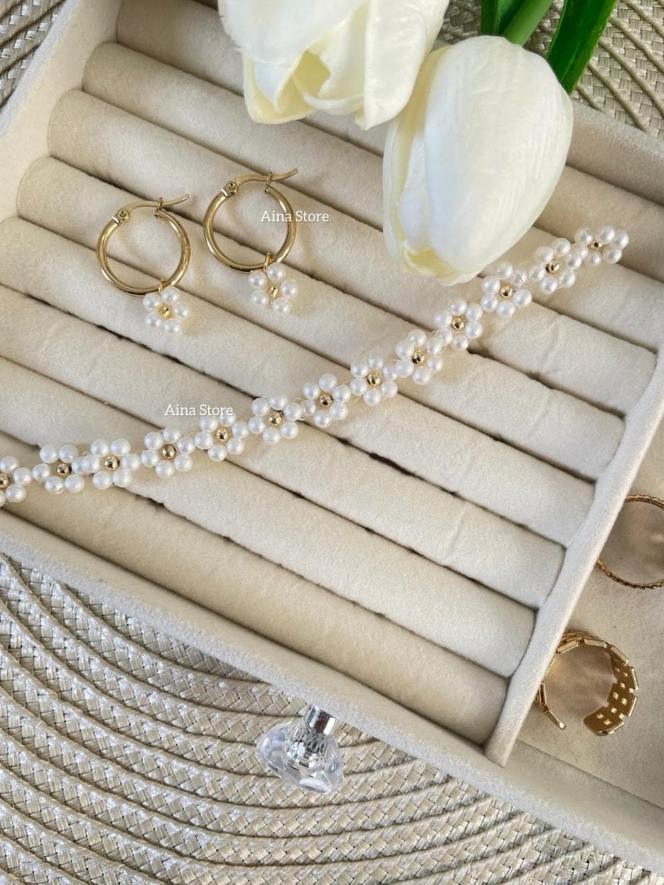 Parure "Éclat de Pâquerette"