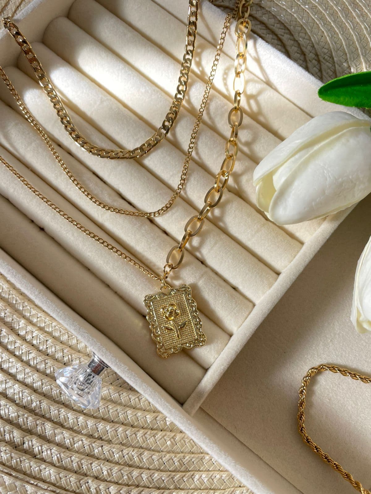 CollierTrio Rose Antique