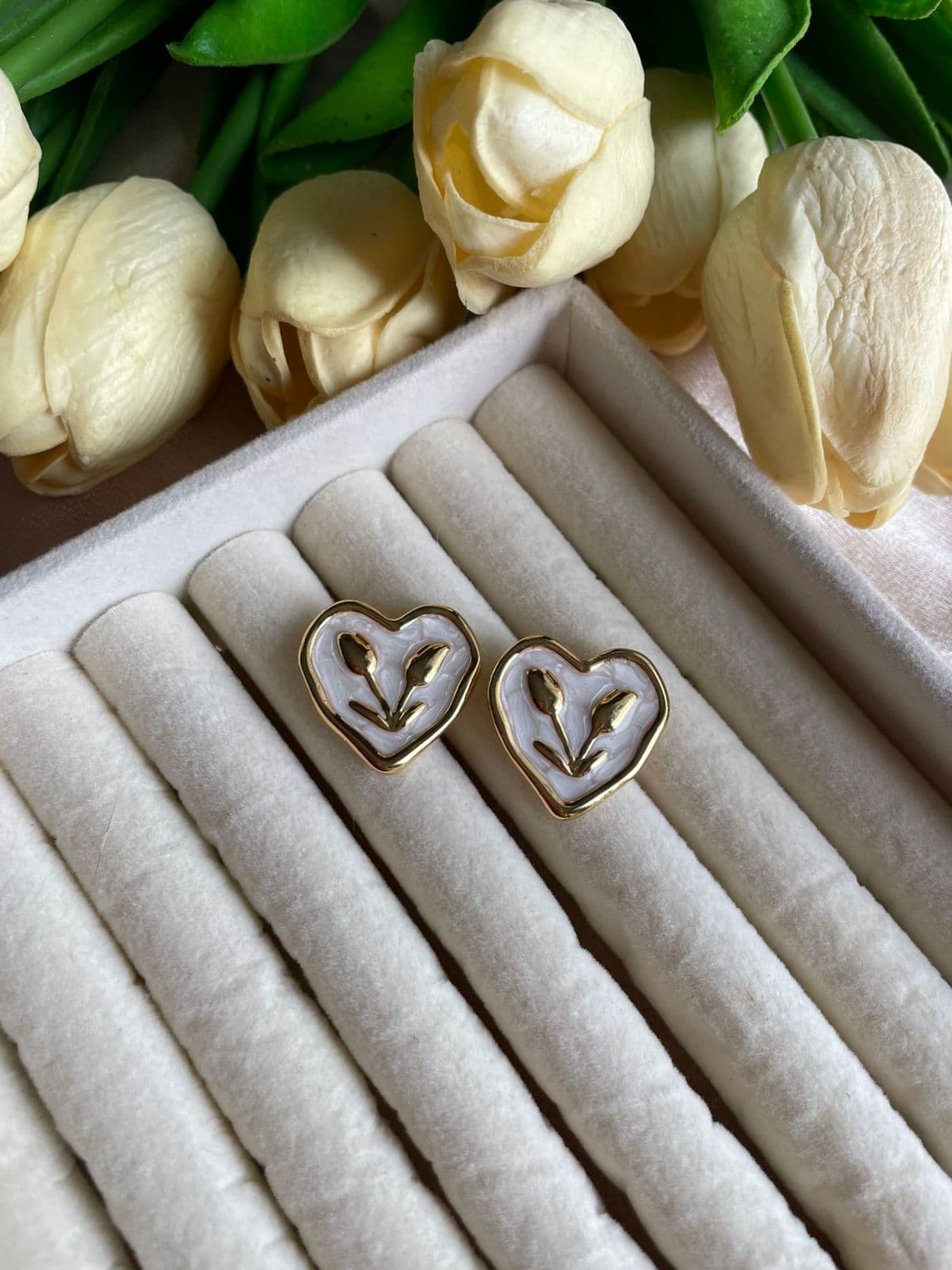 Boucles "Cœur de Tulipes"