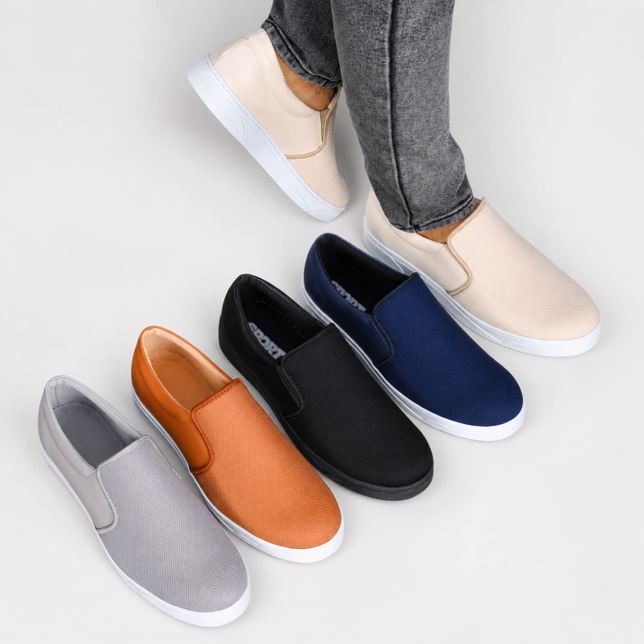 Espadrille Style Mocassin Multicolore Très Souple Sans Lacets – Réf. 600
