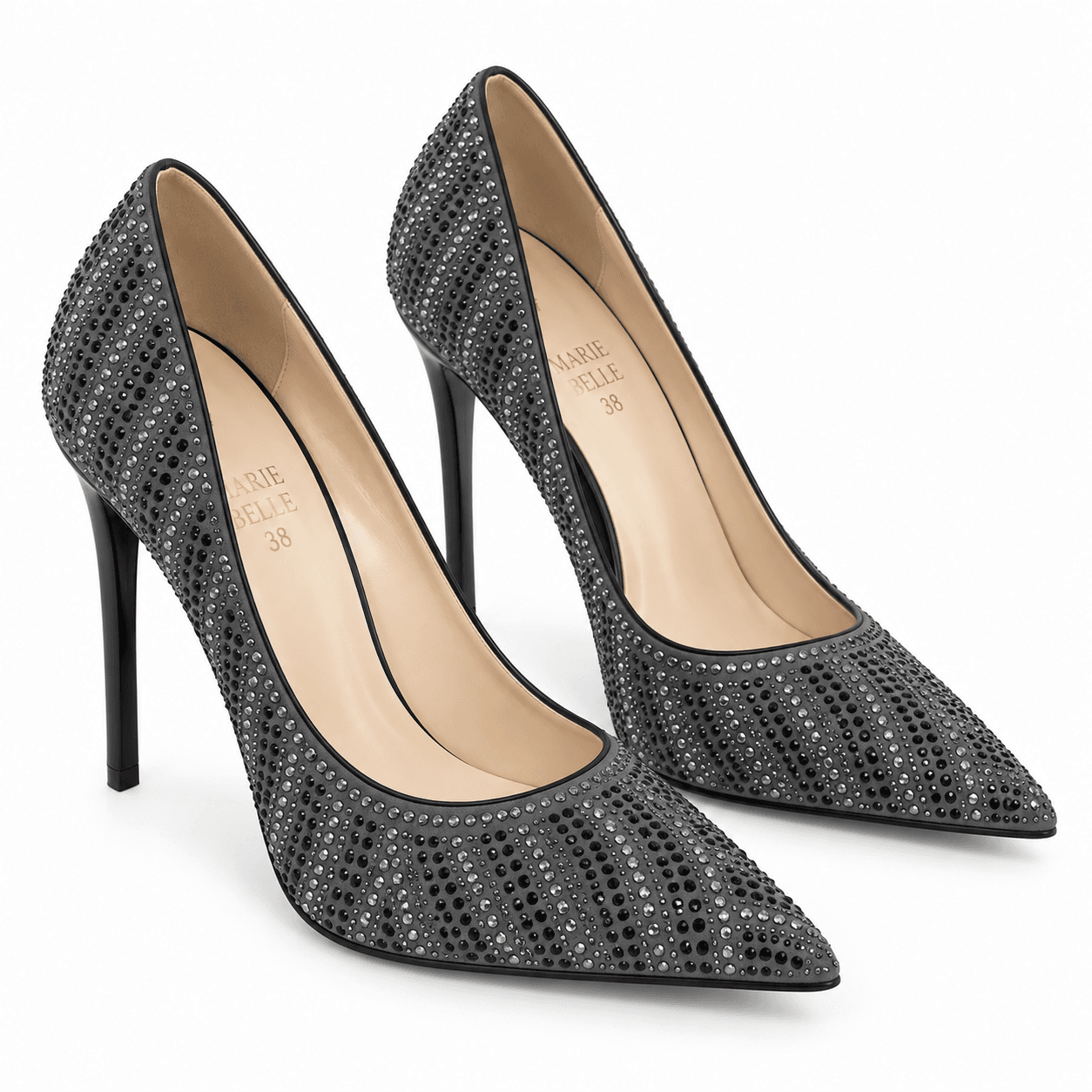 Escarpins Femme Gris Pailleté pour Soirée – Chaussures Élégantes et Chic